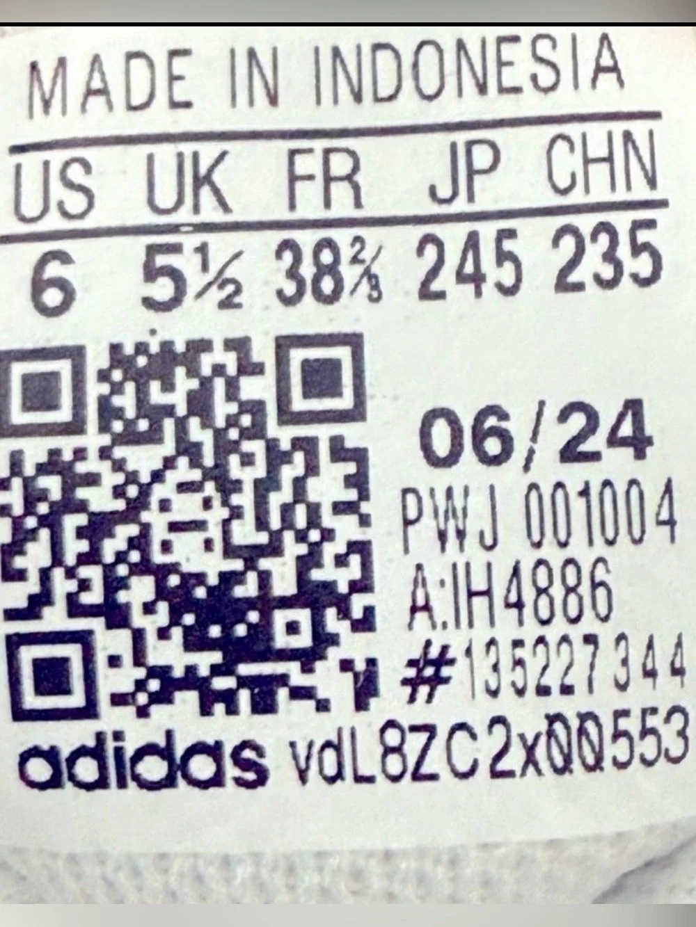 NWT Adidas Grand Court 2.0 K Pastel Sneakers White Pink Youth 6 Fits Women 7.5